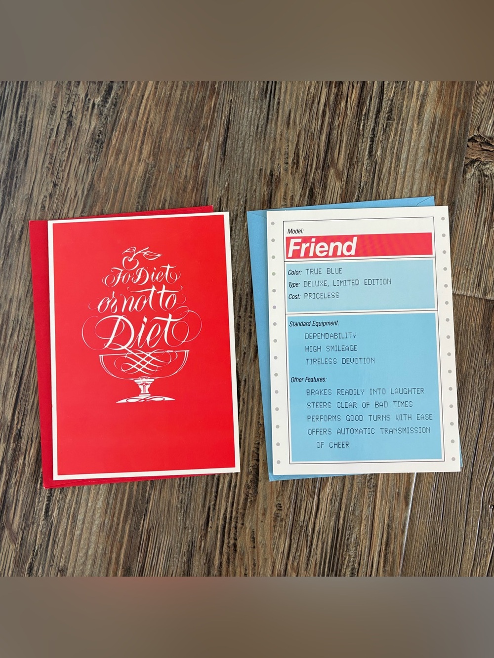 NOS Lot of 8 Greeting Cards w/Envelopes 90s Y2K Friendship Quirky Love Humor - Picture 8 of 13